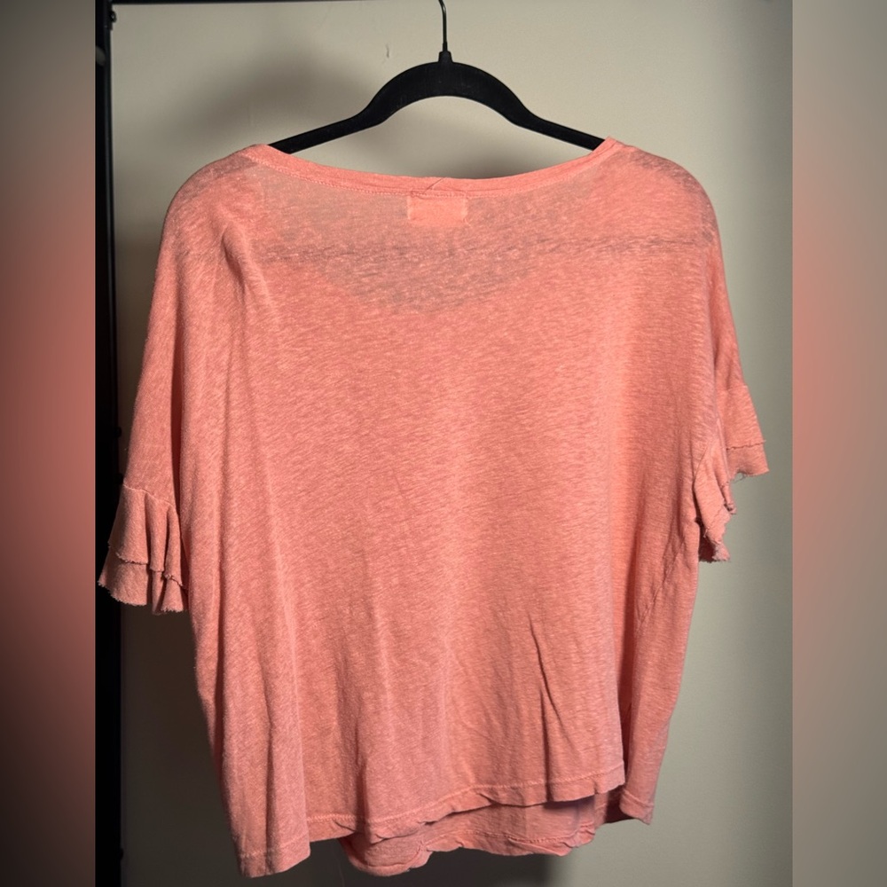Women's Ruffle Sleeve Top - Picture 2 of 2